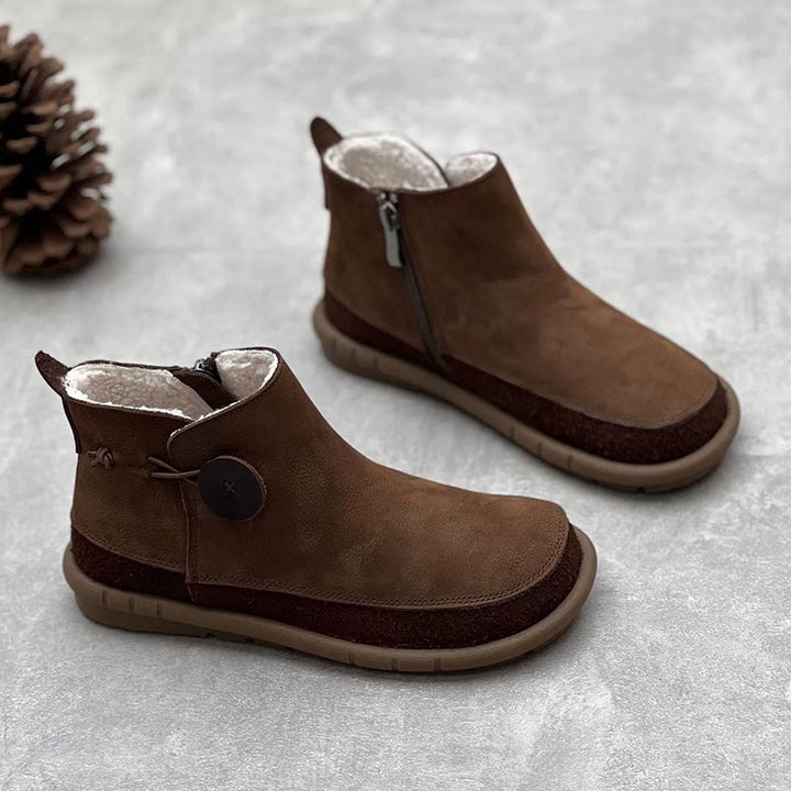 dwarves454-34 Boots 5.5 Coffee Short Plush Lined