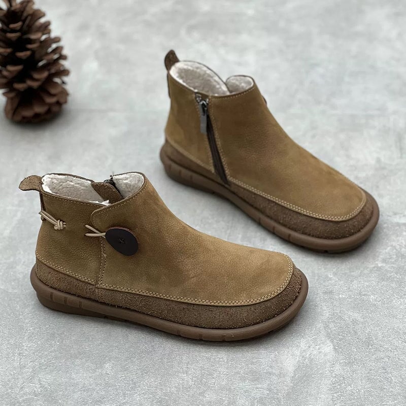 dwarves454-35 Boots 5.5 Khaki Short Plush Lined