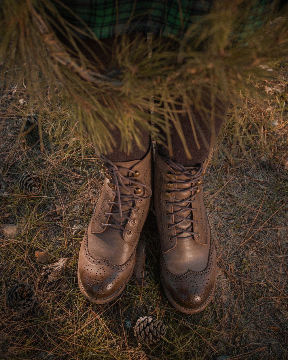 Wingtip Ankle Boots - 2 Colors