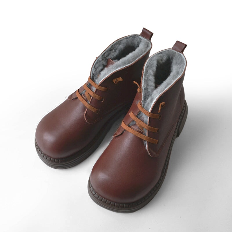 dwarves934-1 Boots 5.5 Brown Shearling Lined