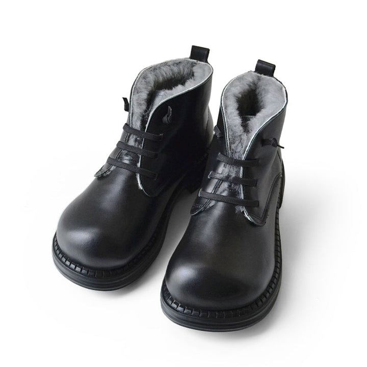 dwarves934-2 Boots 5.5 Black Shearling Lined