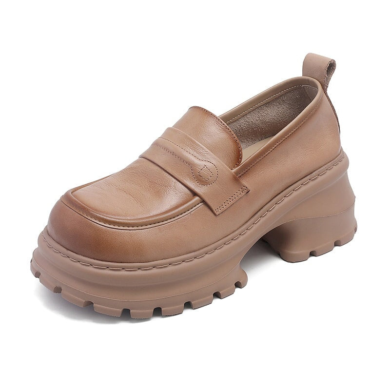 dwarves944-13 Loafers 5.5 Apricot