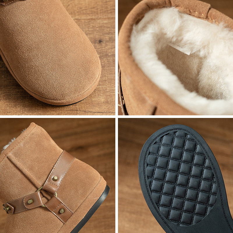 Bottes de neige en suède d&