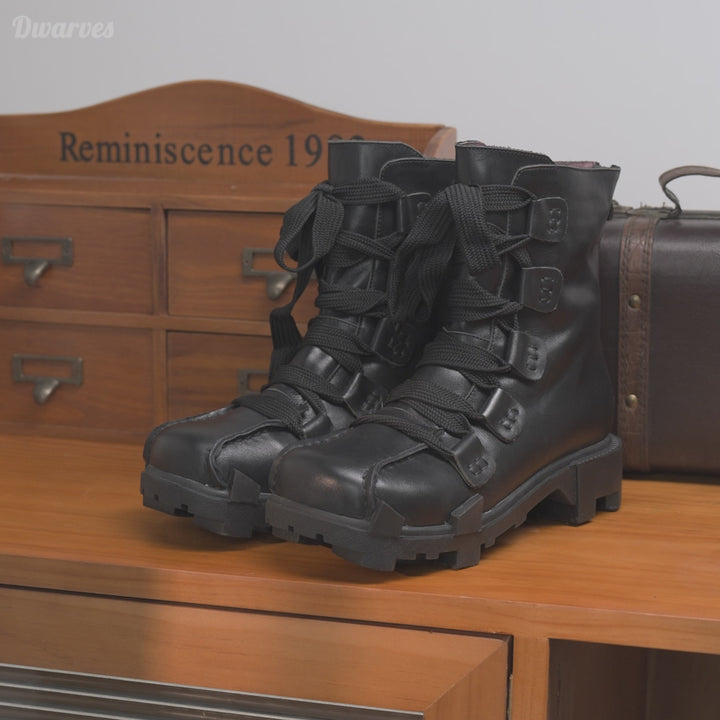 Bottes courtes en cuir d&