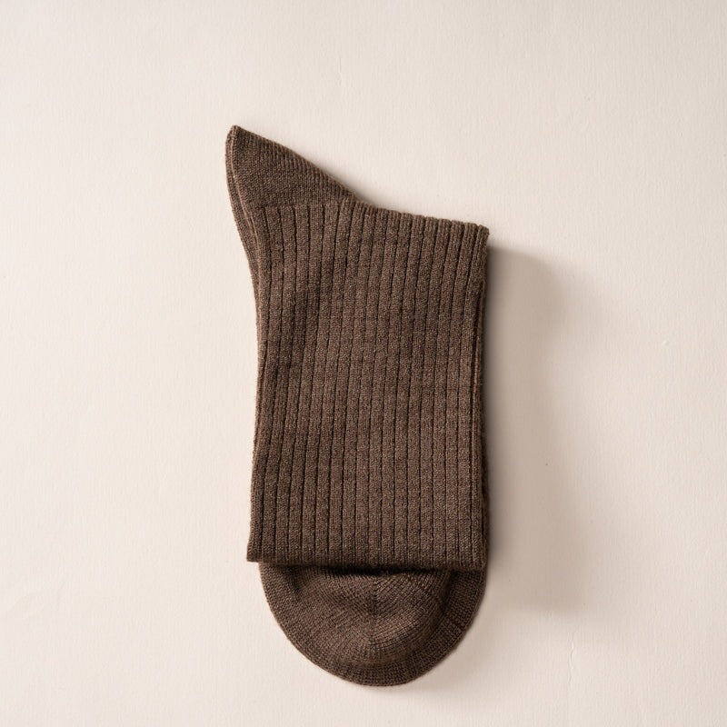 SOCK02-3 Socks One Size Coffee