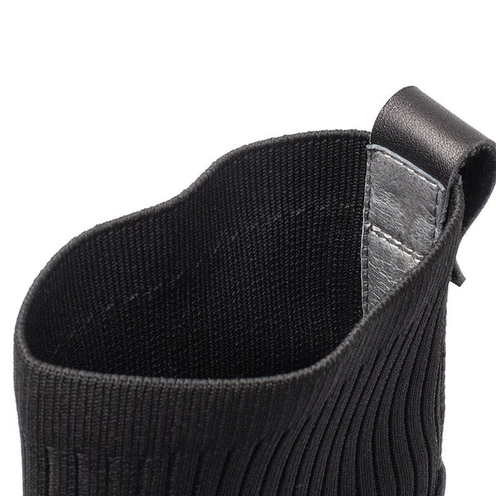 Dwarves Leather Sock Boots Handmade Designer Shoes Soft Boots Black