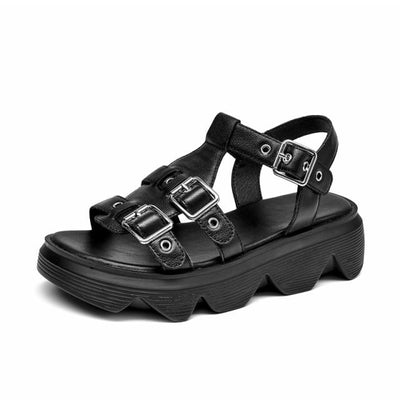 45272097-black-7 sandals 7 Black