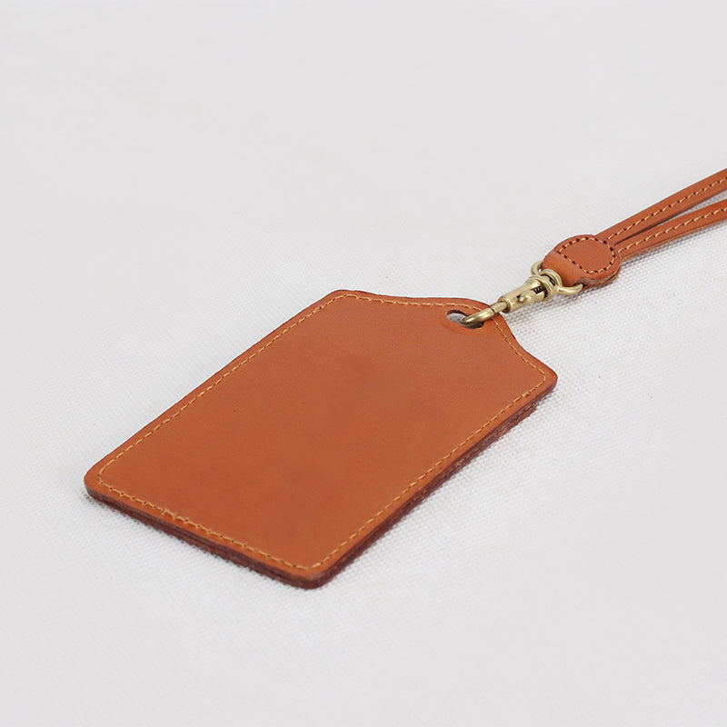Vegetable Tanned Leather Handmade Fashion Badge Holder