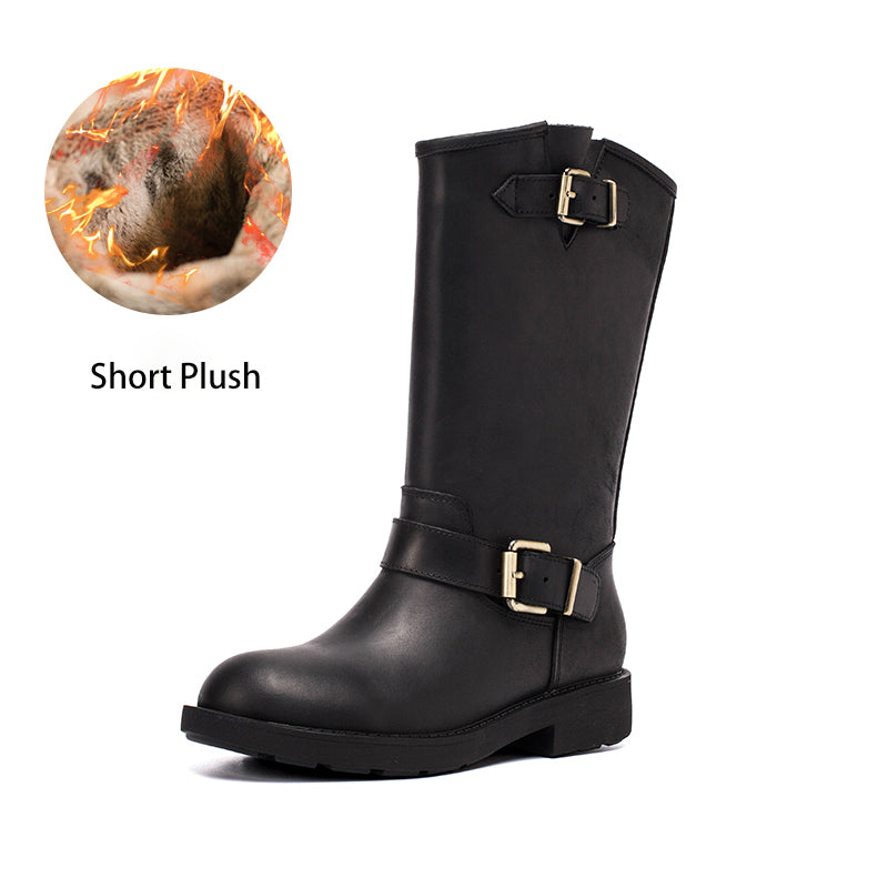  Boots 5.5 Black Short Plush