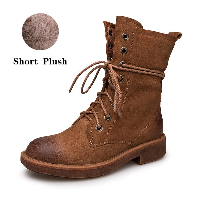  Boots 5.5 Brown Short Plush