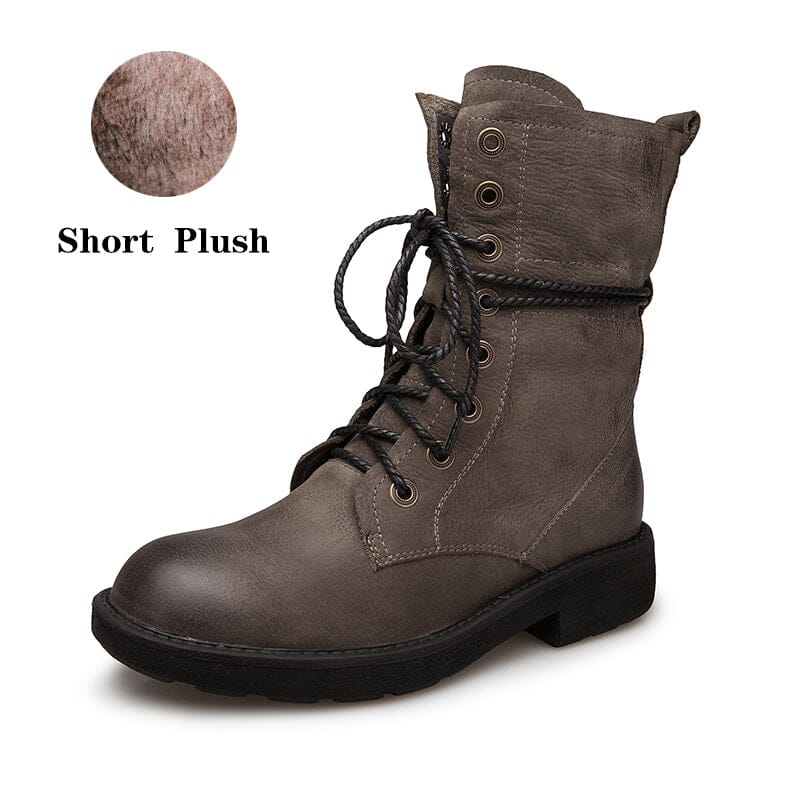  Boots 5.5 Grey Short Plush
