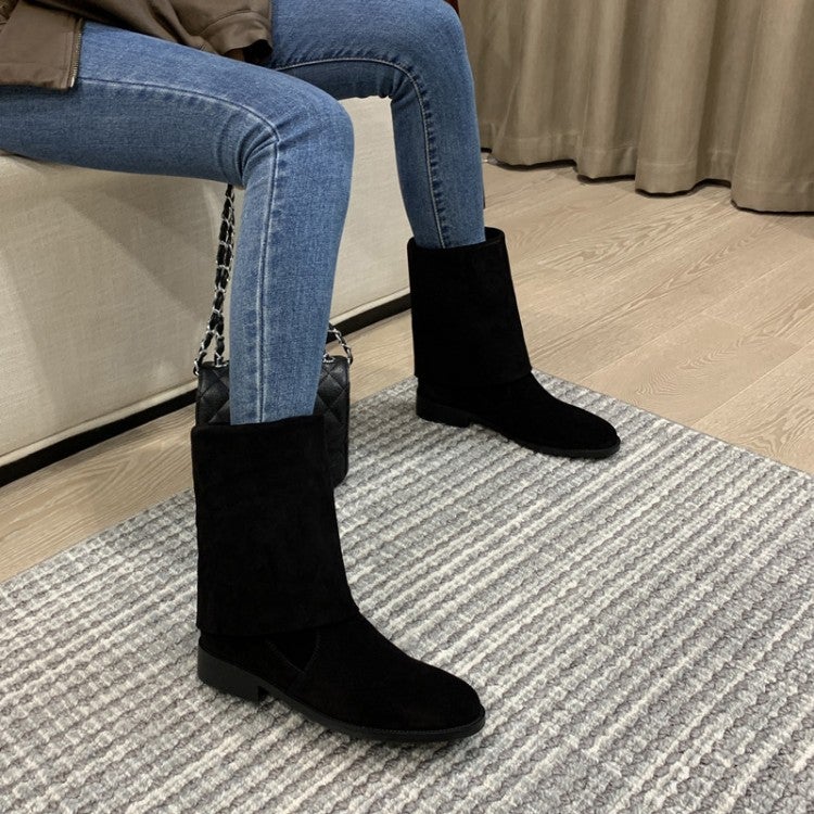 Womens shops black suede mid calf boots