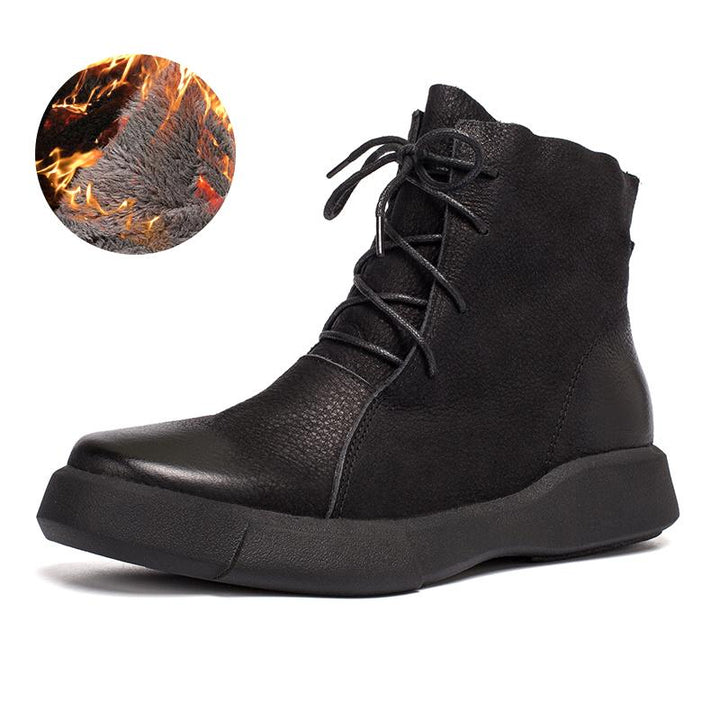 dwarves1077-4 Boots 5.5 Black Fleece Lined