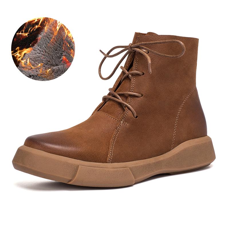 dwarves1077-5 Boots 5.5 Coffee Fleece Lined