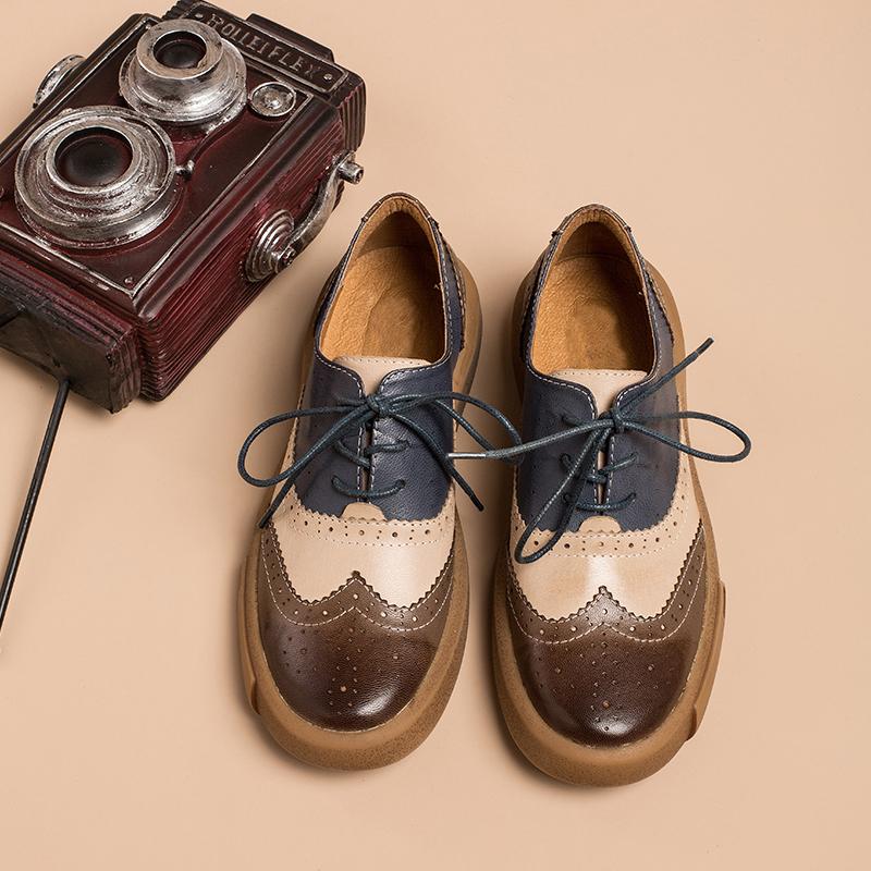 dwarves1083-2 Oxfords &amp; Tie 5.5 Coffee
