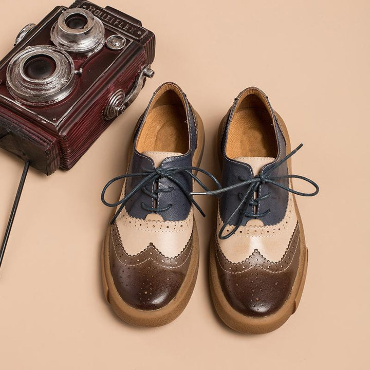 dwarves1083-2 Oxfords &amp; Tie 5.5 Coffee
