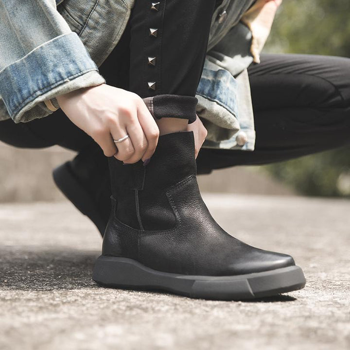 dwarves1125-3 Boots 5.5 Black Fleece Lined