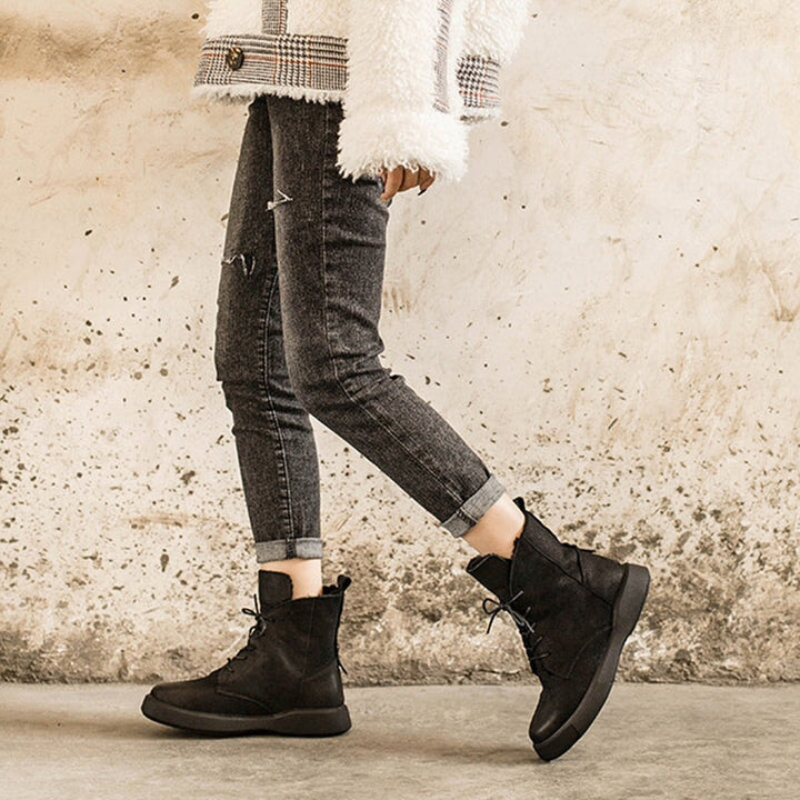 dwarves1126-1 Boots 5.5 Black Shearling Lined