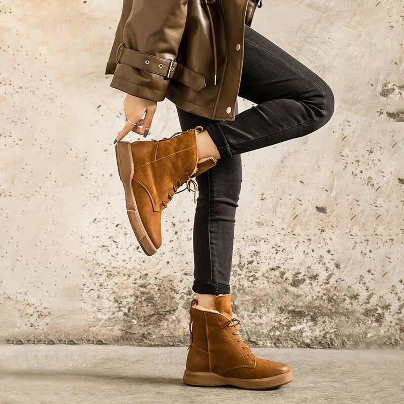 dwarves1126-2 Boots 5.5 Coffee Shearling Lined