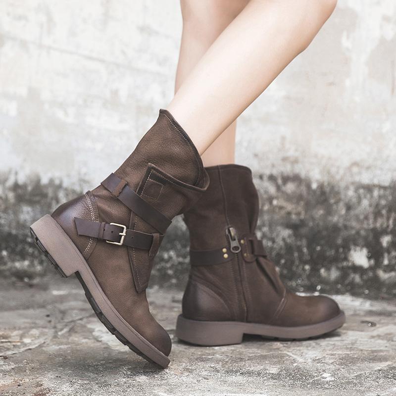 dwarves1130-5 Boots 5.5 Coffee Fleece Lined