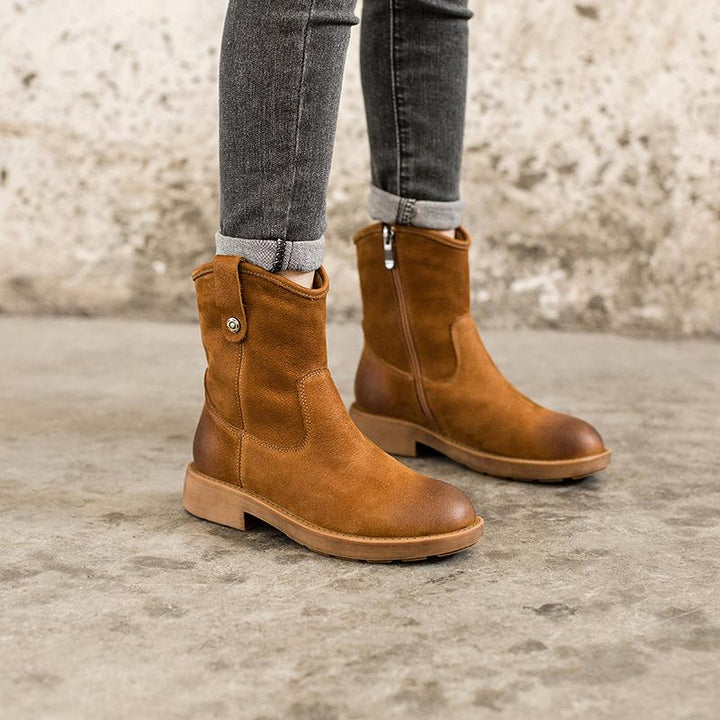 dwarves1135-2 Boots 5.5 Coffee Fleece Lined