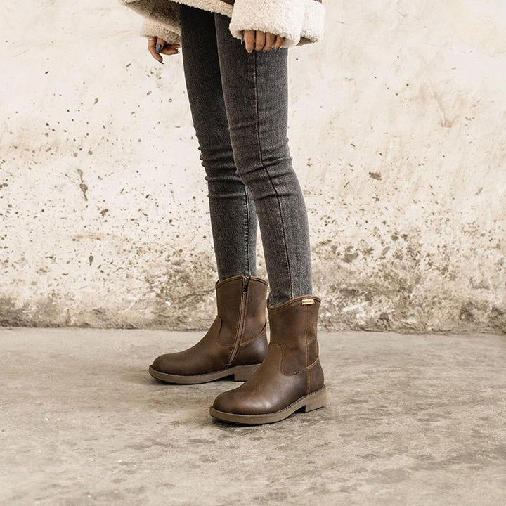 dwarves1140-2 Flats 5.5 Coffee Fleece Lined