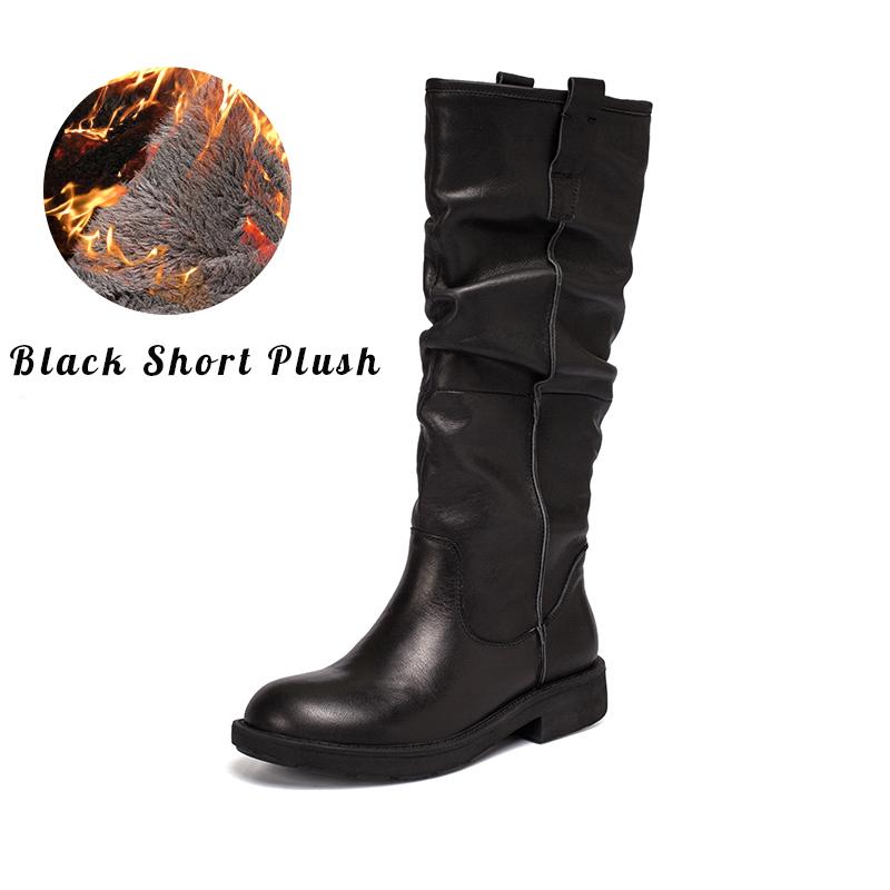 dwarves1145-3 Boots 5.5 Black Short Plush