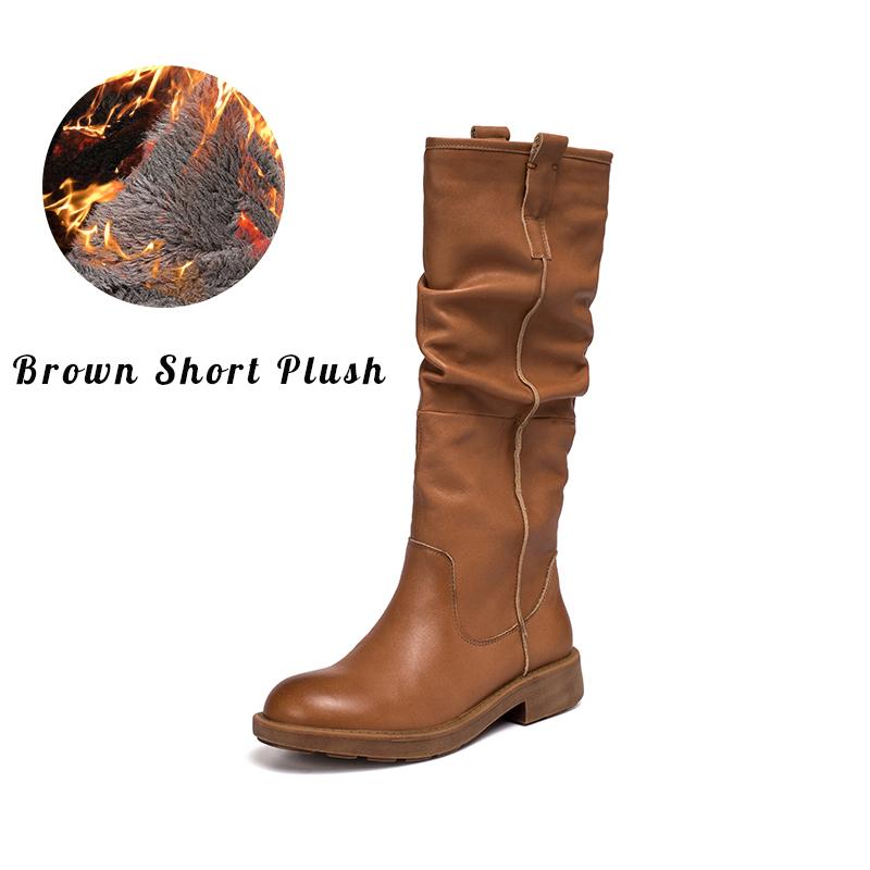 dwarves1145-4 Boots 5.5 Brown Short Plush