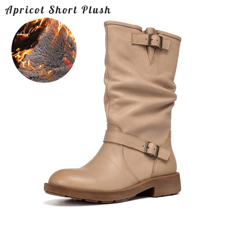 dwarves1146-4 Boots 5.5 Apricot Short Plush