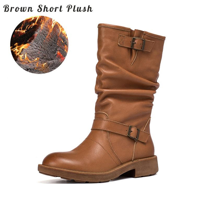 dwarves1146-5 Boots 5.5 Brown Short Plush