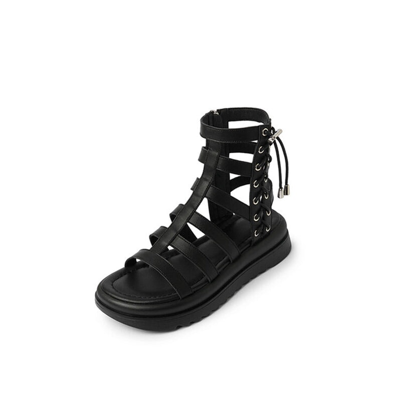 dwarves1154-9 sandals 7.5 Black Soft Bottom