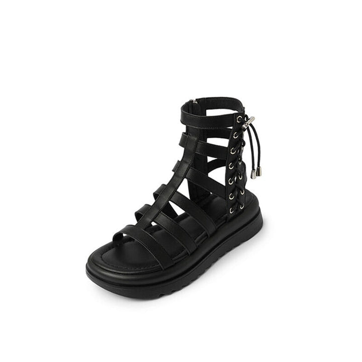 dwarves1154-9 sandals 7.5 Black Soft Bottom