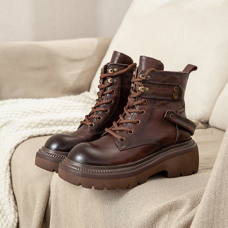 dwarves1251-1 Boots 5.5 Brown Short Plush Lined
