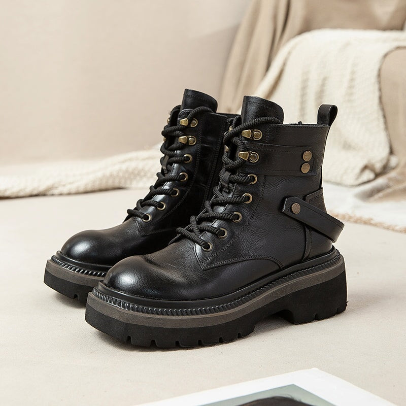 dwarves1251-2 Boots 5.5 Black Short Plush Lined