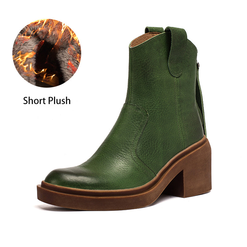 dwarves1350-23 Boots 5.5 Green Short Plush