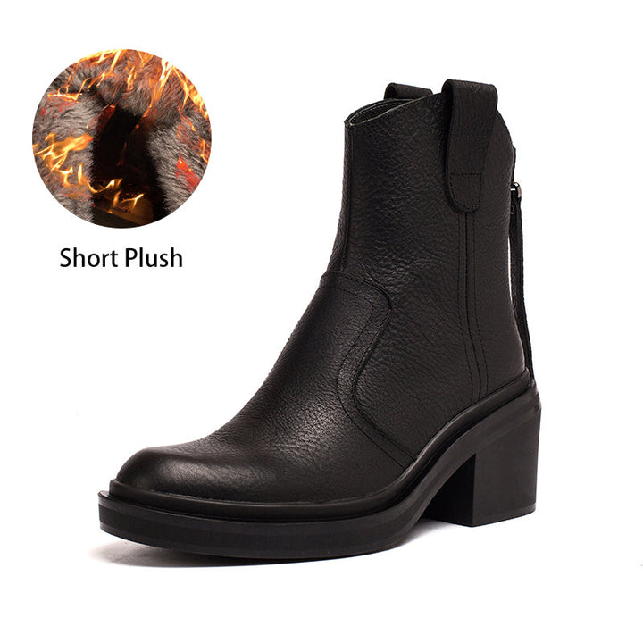 dwarves1350-24 Boots 5.5 Black Short Plush
