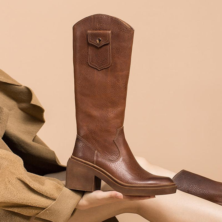 dwarves1352-1 Boots 5.5 Brown Short Plush