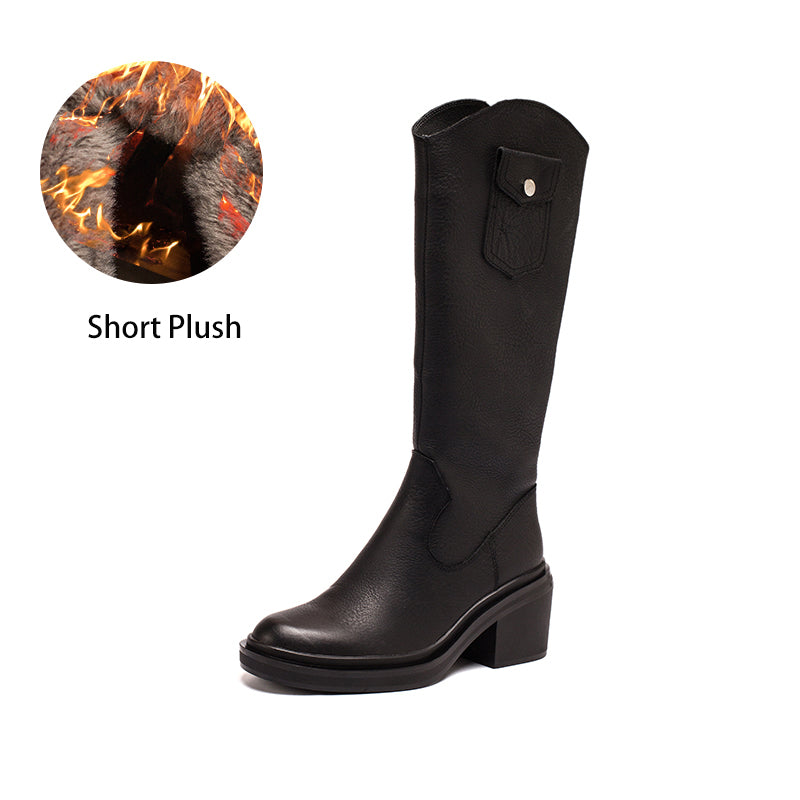 dwarves1352-2 Boots 5.5 Black Short Plush