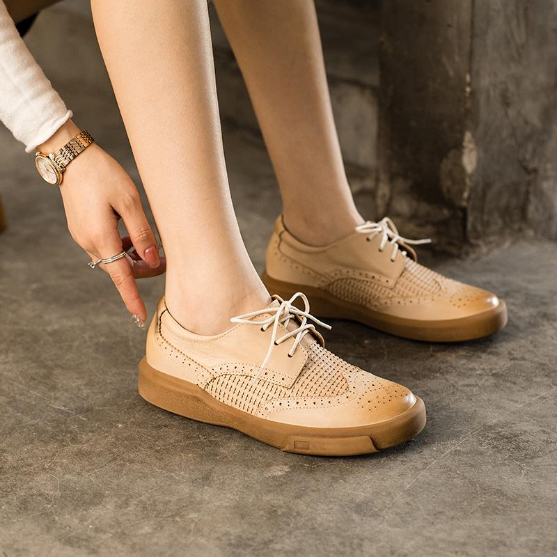 dwarves1482-1 Oxfords & Tie Beige 5.5