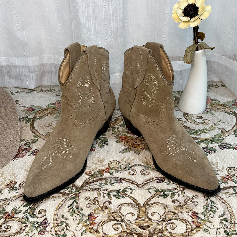 dwarves1747-19 Boots Suede Khaki 5.5