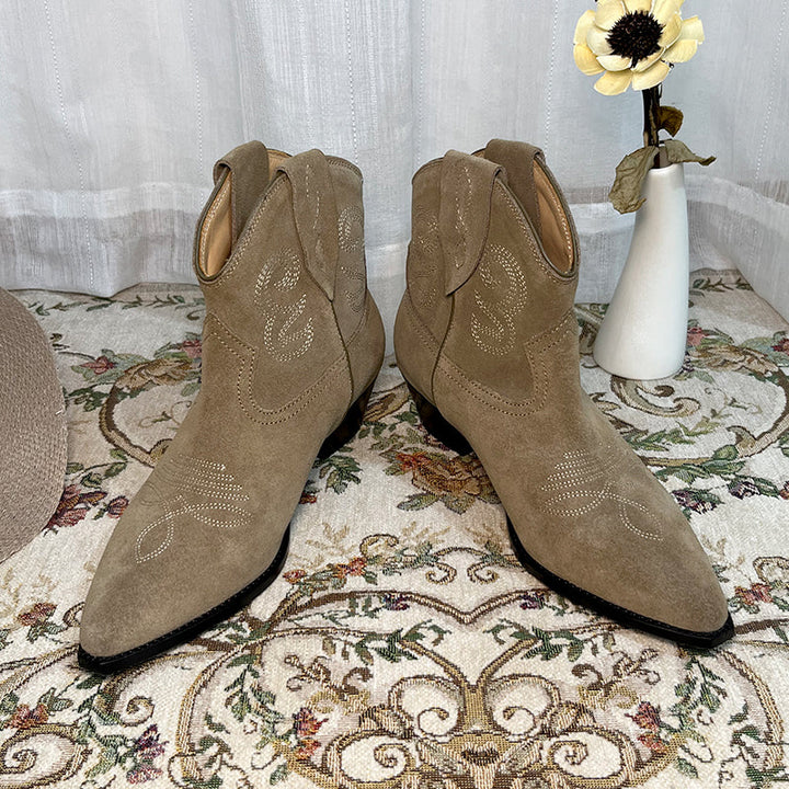 dwarves1747-19 Boots Suede Khaki 5.5