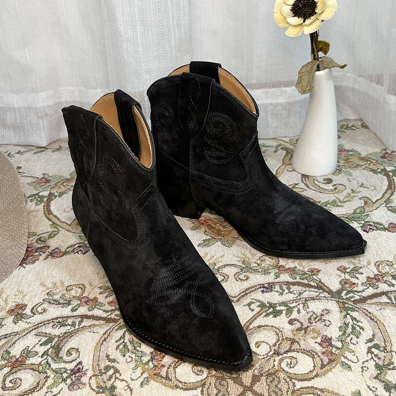 dwarves1747-27 Boots Suede Black 5.5