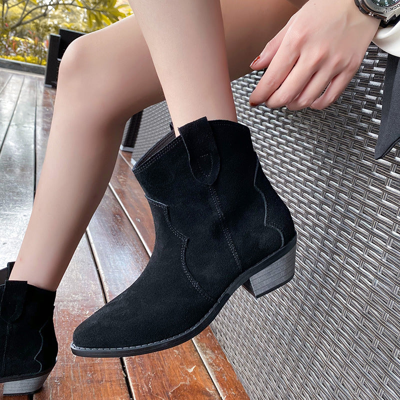 dwarves1754-22 Boots Black Suede leather 5.5