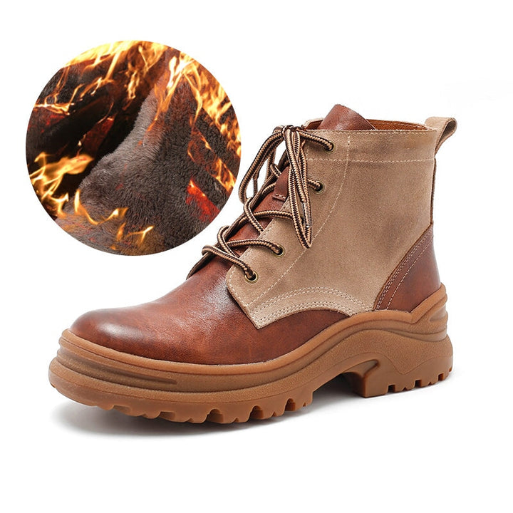 dwarves1896-2 Boots 5.5 Color Blocking Short Plush