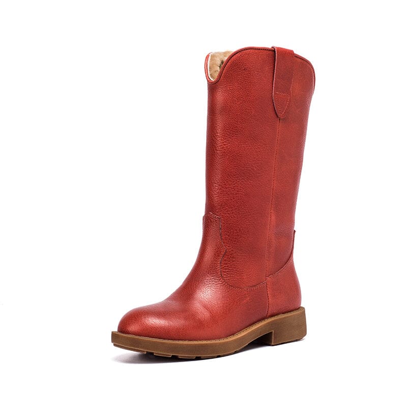 dwarves1899-1 Boots 5.5 Red Fleece Lined