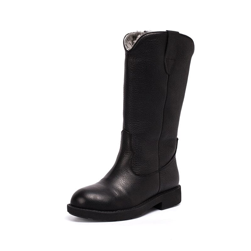dwarves1899-3 Boots 5.5 Black Fleece Lined