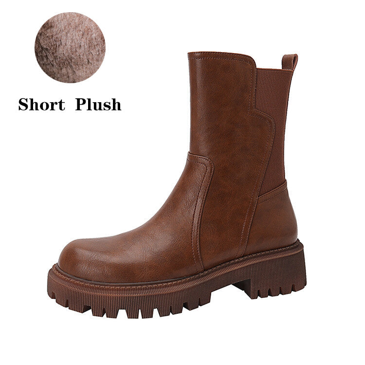 dwarves2026-25 Boots Brown Short Plush 5
