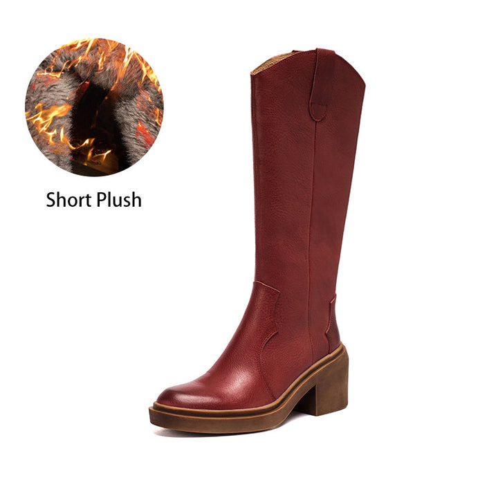 dwarves2050-1 Boots 5.5 Red Short Plush