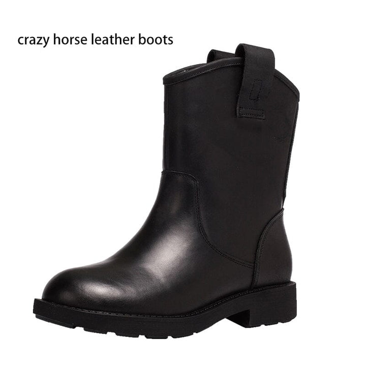 dwarves2051-4 Boots 5.5 Black crazy horse leather boots