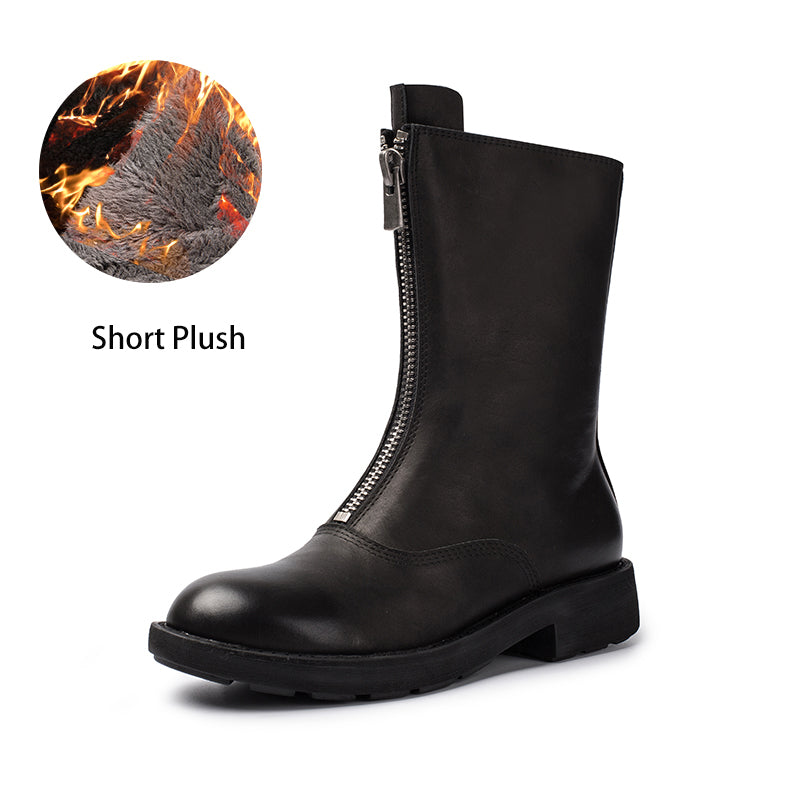 dwarves2058-1 Boots 5.5 Black Short Plush